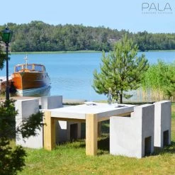 Moderner Gartenstuhl Mit Lehne Aus Beton - Wetterbeständig - Henna -Gartenwelt Geschaft moderner gartenstuhl mit lehne aus beton wetterbestaendig henna5