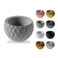 Moderner Pflanztopf Aus Beton Mit Rautenmuster - Koherna -Gartenwelt Geschaft moderner pflanztopf aus beton mit rautenmuster koherna4