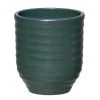 Modernes Pflanzgefäß Aus Steinzeug - Rund - Grün - Frostfest - Ventus Olivum