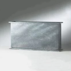 Niedriger Pflanztopf In Grau/Rost - Schmal & Breit - Levisto