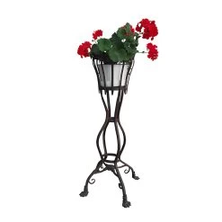 Nostalgischer Blumenständer Aus Schmiedeeisen - Romaric