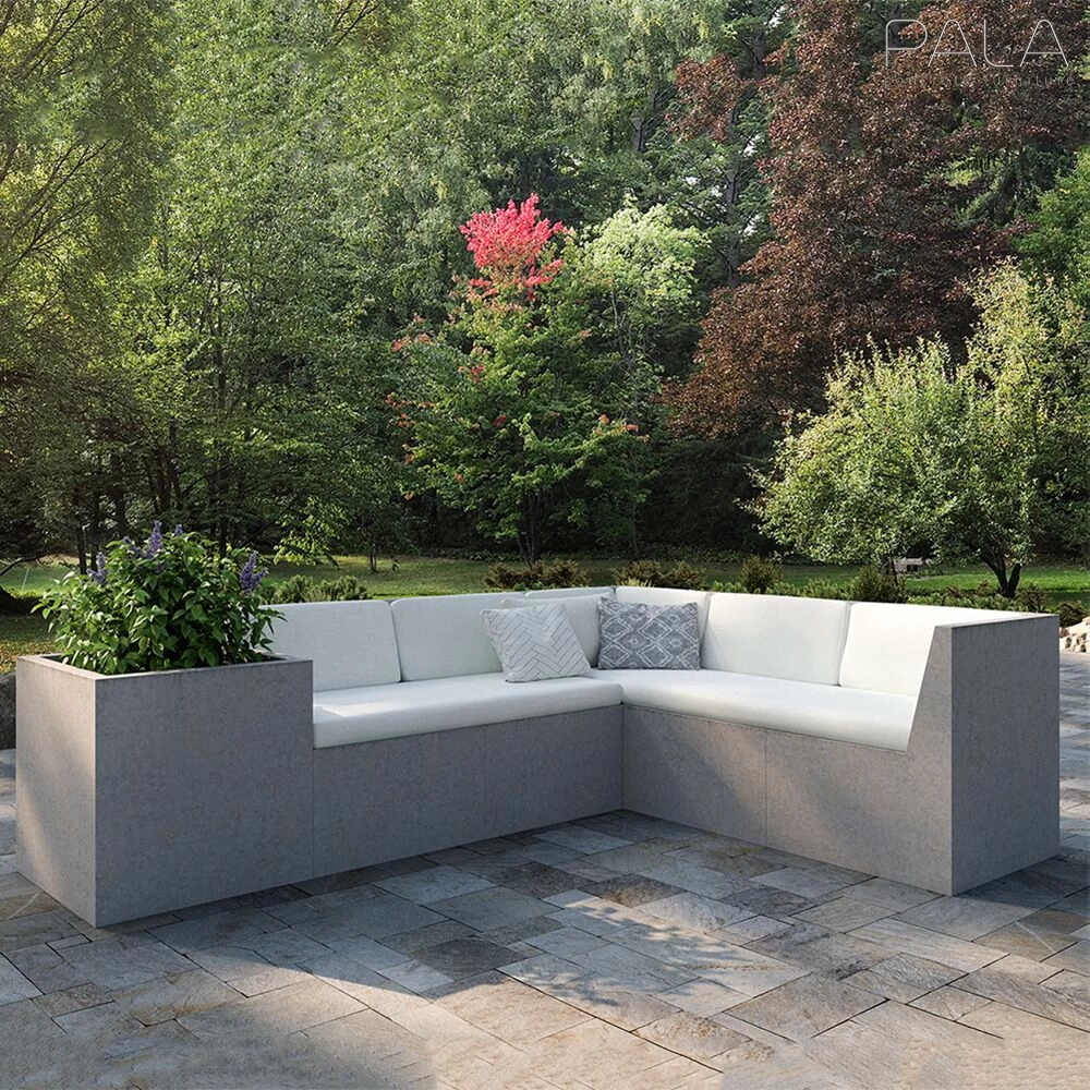 Outdoor Eckmodul Aus Beton Für Die Individuelle Garten Lounge - Katrina 2 Outdoor Eckmodul Aus Beton Für Die Individuelle Garten Lounge - Katrina – Bild 2