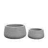 Outdoor Pflanzschale 2er Set - Modern - Glasfaser-Beton - Tondo