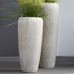 Outdoor Pflanzvase Aus Polystone In Steinoptik - Fiumalbo