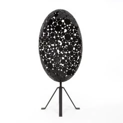 Ovale Lampe Aus Metall Gefertigt Von Künstlerhand - Alvaro -Gartenwelt Geschaft ovale lampe aus metall gefertigt von kuenstlerhand alvaro4