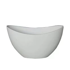 Ovale Pflanzschale Aus Polystone - Weiß Glänzend - Sellano