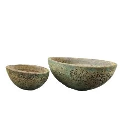 Ovale Pflanzschale Für Den Garten - Antikes Design - 2er Set - Salemi -Gartenwelt Geschaft ovale pflanzschale fuer den garten antikes design 2er set salemi3