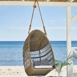 Gartenwelt Geschaft -Gartenwelt Geschaft ovaler haengesessel in antikgrau aus aluminium in rattanoptik haengesessel tilda2