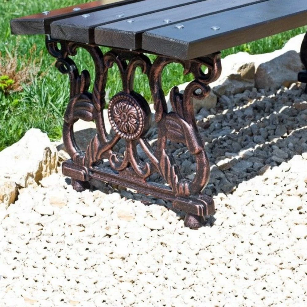 Parkbank Mit Detailreichen Füßen Aus Gusseisen Und Holz - Frederikke 2 Parkbank Mit Detailreichen Füßen Aus Gusseisen Und Holz - Frederikke – Bild 2