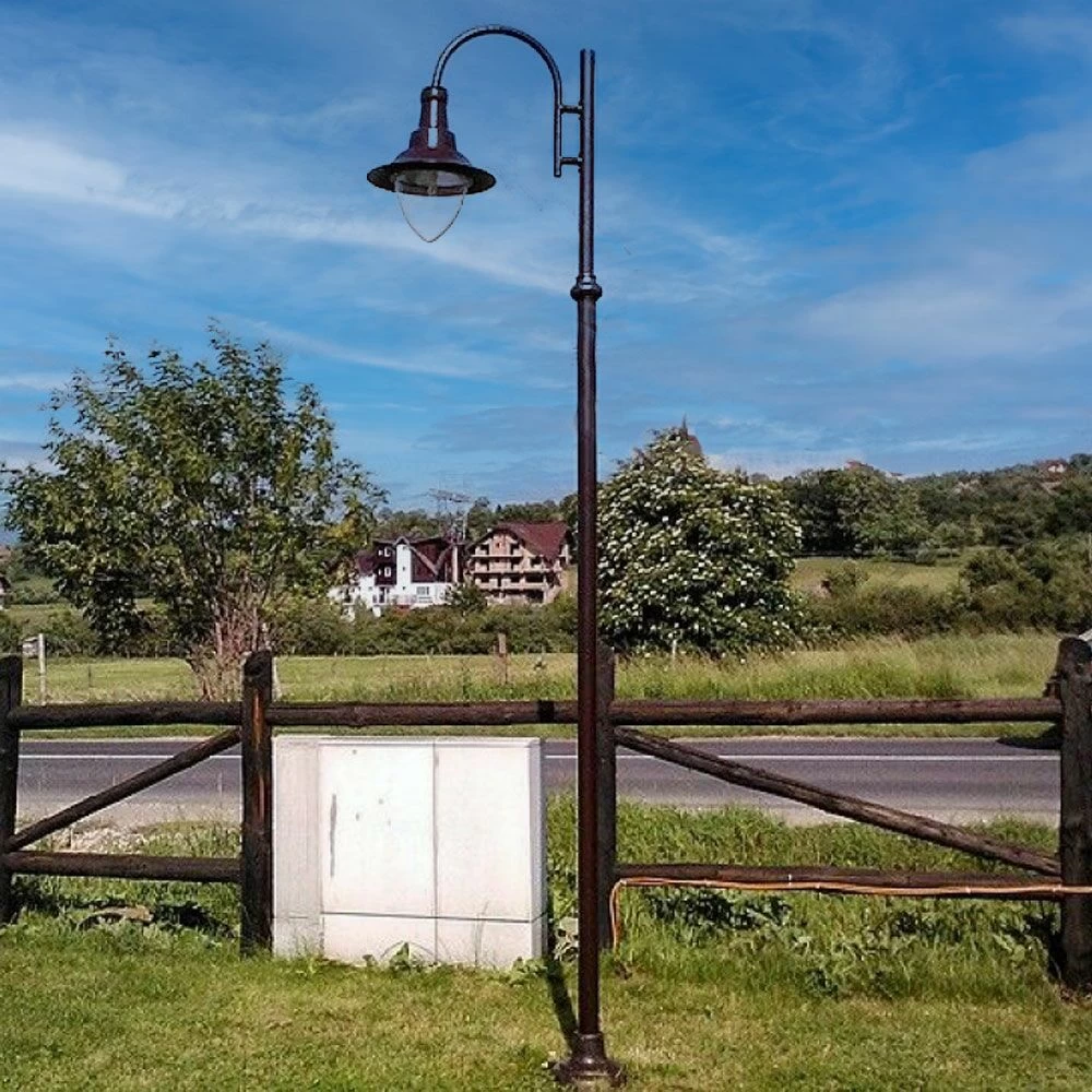 Parklaterne Aus Gusseisen Mit Schirmleuchte Für Außenanlagen - Arved 1 Parklaterne Aus Gusseisen Mit Schirmleuchte Für Außenanlagen - Arved