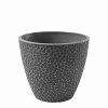 Pflanztopf Aus Ecostone Kunststoff - Anthrazit - Genoppt - Akela