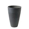 Pflanzvase Aus Ecostone Kunststoff - Rund - Anthrazit - Alaula