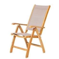 Pflegeleichter Garten Hochlehner Aus Teakholz & Textilene - Harriett Hochlehner