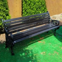 Romantische Stadtmobiliar Bank Aus Gusseisen Und Holz - Theodora