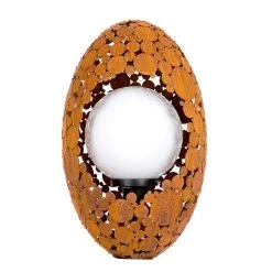 Rostfarbene Beleuchtung Aus Metall In Kokonform - Dario