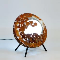 Rostfarbene Kugelförmige Beleuchtung Aus Metall - Yago -Gartenwelt Geschaft rostfarbene kugelfoermige beleuchtung aus metall yago3