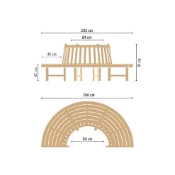 Runde Baum-Bank Aus Teakholz - Modern - Finley Gartenbank -Gartenwelt Geschaft runde baum bank aus teakholz modern finley gartenbank3