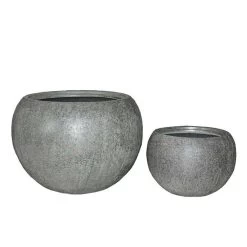 Runde Outdoor Blumenkübel Im 2er Set - Polystone - Morimondo