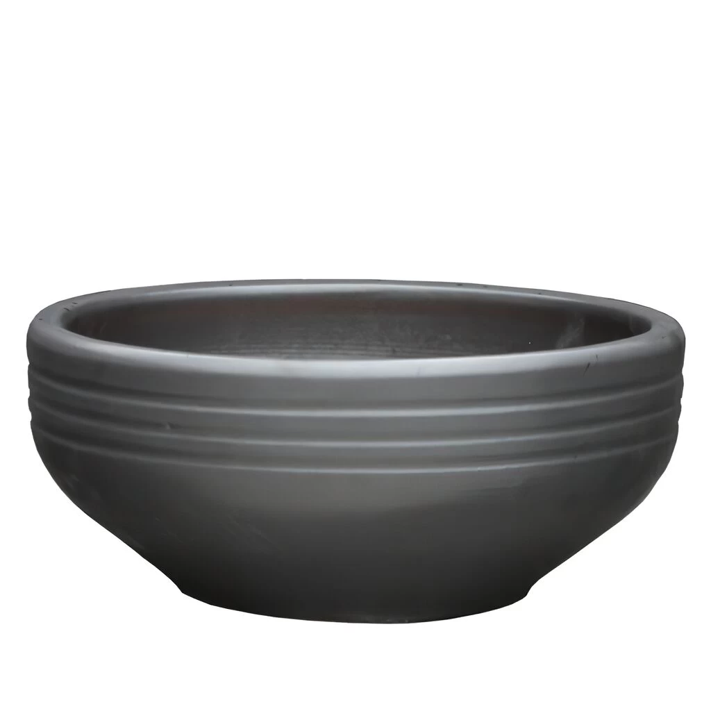 Runde Outdoor Pflanzschale In Anthrazit - Steinzeug Frostsicher - Telesto Niger 1 Runde Outdoor Pflanzschale In Anthrazit - Steinzeug Frostsicher - Telesto Niger
