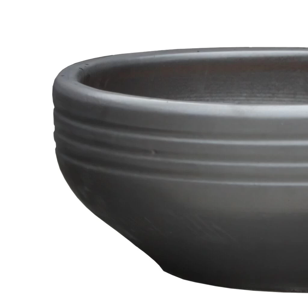 Runde Outdoor Pflanzschale In Anthrazit - Steinzeug Frostsicher - Telesto Niger 2 Runde Outdoor Pflanzschale In Anthrazit - Steinzeug Frostsicher - Telesto Niger – Bild 2