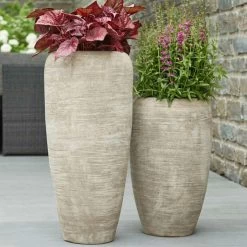 Runde Outdoor Pflanzvase - Terrakotta - Abebe