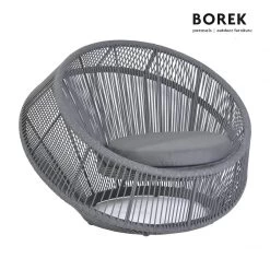 Runder Ardenza- Korbsessel Von Borek - Anthrazit - Loungesessel Monsaraz