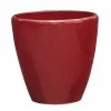 Rundes Pflanzgefäß Für Draußen - Steinzeug Frostfest - Rot - Akaste Rubis
