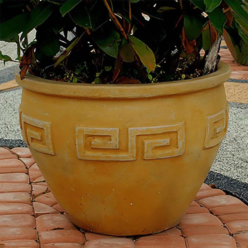 Rundes Pflanzgefäß Im Antiken Design - Verschiedene Farbtöne - Lelex 2 Rundes Pflanzgefäß Im Antiken Design - Verschiedene Farbtöne - Lelex – Bild 2