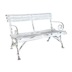 Rustikale 2-Sitzer Gartenbank Aus Schmiedeeisen - Louan