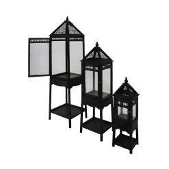 Rustikale Stand Gartenlaternen Aus Holz - Laterne Rustik -Gartenwelt Geschaft rustikale stand gartenlaternen aus holz laterne rustik5