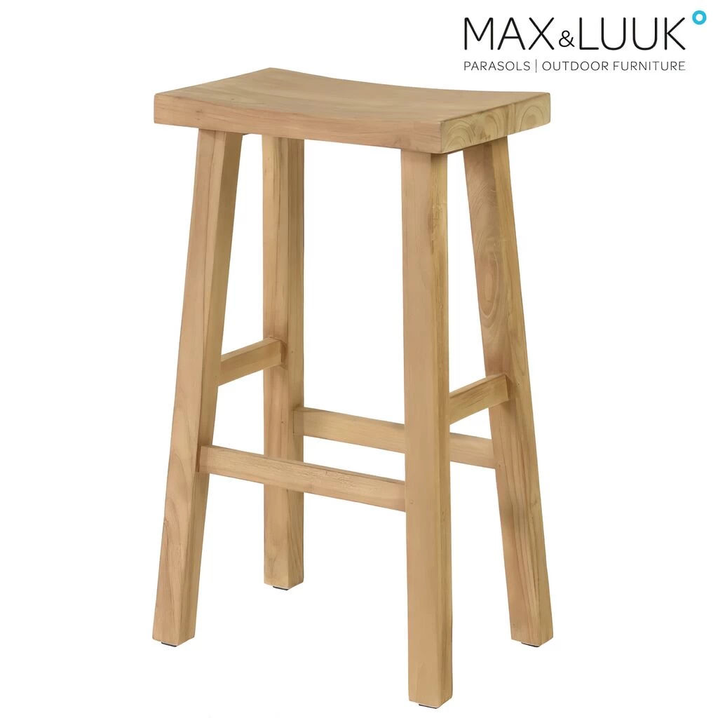 Schlichter Barhocker Aus Teakholz - Ohne Lehne - Max&Luuk - Michael Barhocker 1 Schlichter Barhocker Aus Teakholz - Ohne Lehne - Max&Luuk - Michael Barhocker
