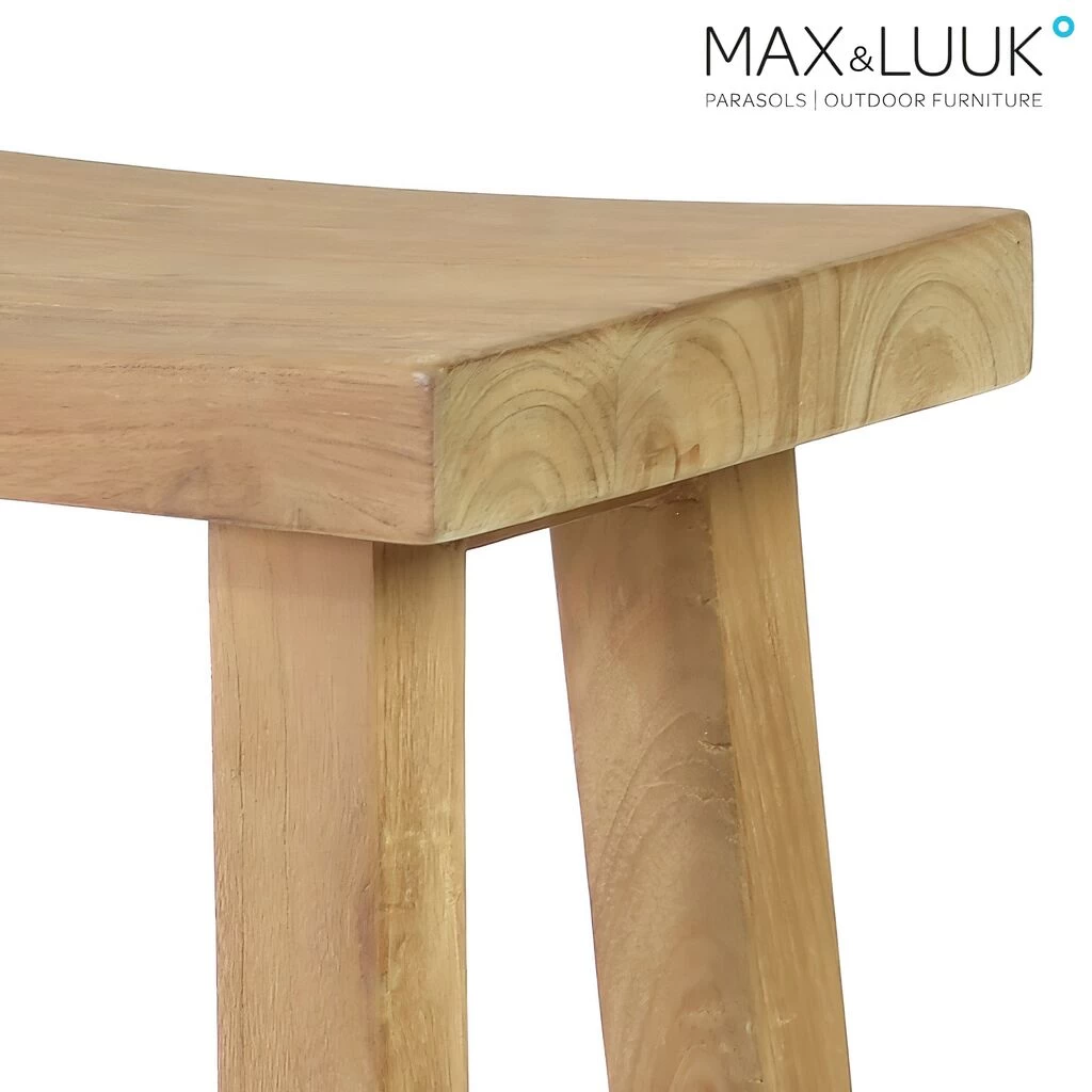Schlichter Barhocker Aus Teakholz - Ohne Lehne - Max&Luuk - Michael Barhocker 2 Schlichter Barhocker Aus Teakholz - Ohne Lehne - Max&Luuk - Michael Barhocker – Bild 2