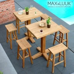 Schlichter Barhocker Aus Teakholz - Ohne Lehne - Max&Luuk - Michael Barhocker 5 Schlichter Barhocker Aus Teakholz - Ohne Lehne - Max&Luuk - Michael Barhocker -Gartenwelt Geschaft schlichter barhocker aus teakholz ohne lehne max luuk michael barhocker3
