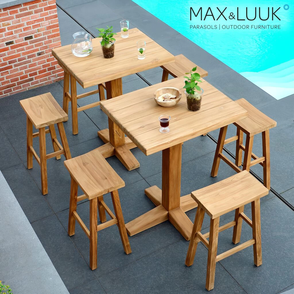 Schlichter Barhocker Aus Teakholz - Ohne Lehne - Max&Luuk - Michael Barhocker 3 Schlichter Barhocker Aus Teakholz - Ohne Lehne - Max&Luuk - Michael Barhocker – Bild 3