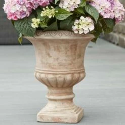 Schöne Gartenamphore - Terrakotta - Rund - Jara