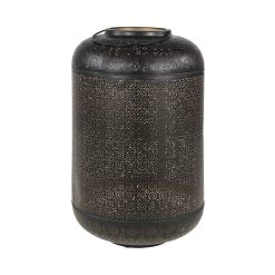 Schwarze Gartenlaterne Aus Metall Mit Gold - Metalllaterne Circum