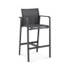 Schwarzer Barhocker Hoch Mit Alu Und Ergotex - Spirabilis Barhocker