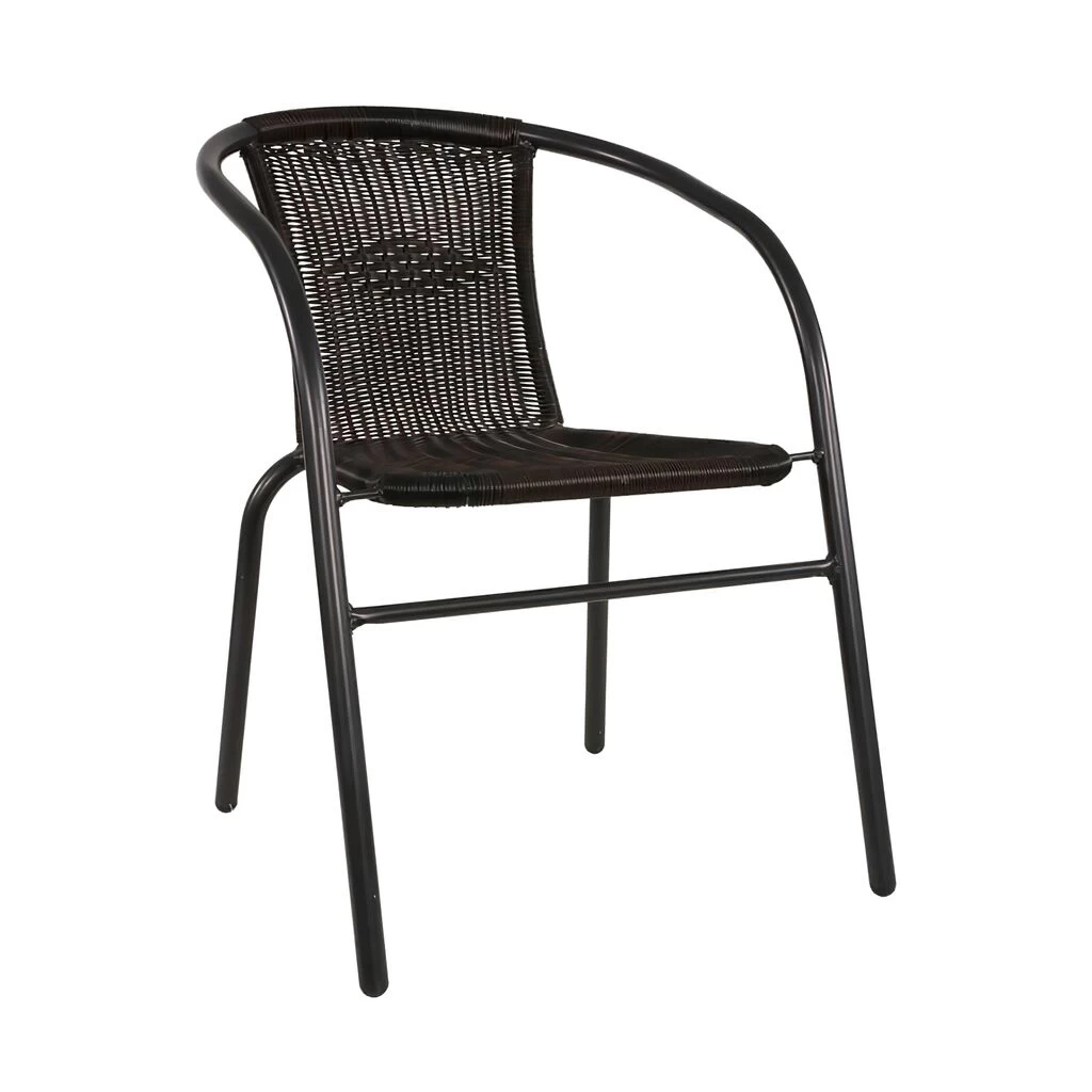 Schwarzer Metallstuhl Stapelbar Für Draußen - Gartenstuhl Nerano 1 Schwarzer Metallstuhl Stapelbar Für Draußen - Gartenstuhl Nerano