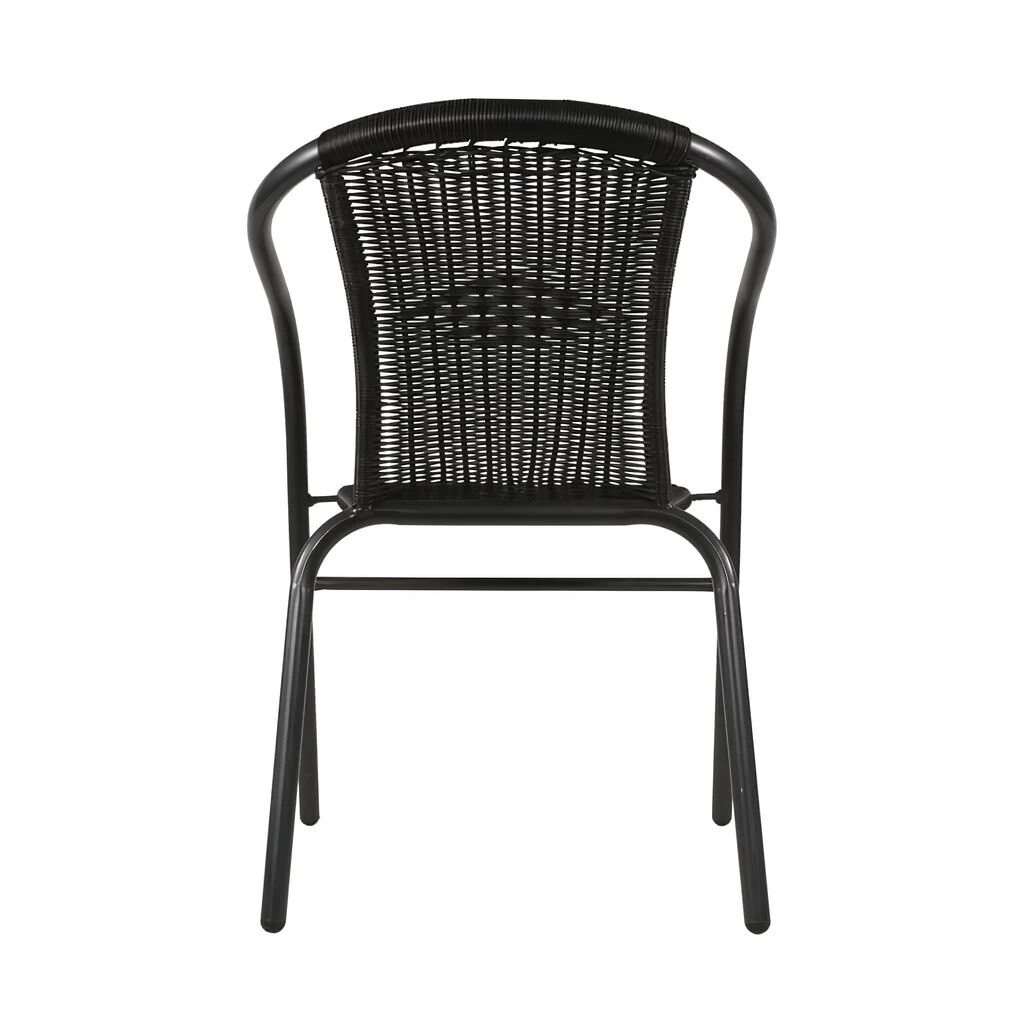 Schwarzer Metallstuhl Stapelbar Für Draußen - Gartenstuhl Nerano 2 Schwarzer Metallstuhl Stapelbar Für Draußen - Gartenstuhl Nerano – Bild 2