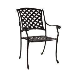 Schwarzer Stapelstuhl Aus Aluminium Im Landhaus-Stil - Kings Sit