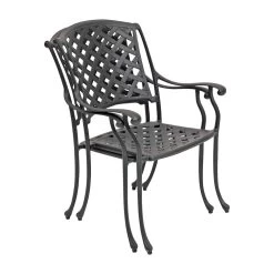 Schwarzer Stapelstuhl Aus Aluminium Im Landhaus-Stil - Kings Sit -Gartenwelt Geschaft schwarzer stapelstuhl aus aluminium im landhaus stil kings sit3