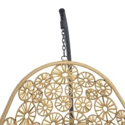 Schwingsessel Mit Polster In Beige - Floral - Schwingsessel Flora -Gartenwelt Geschaft schwingsessel mit polster in beige floral schwingsessel flora4