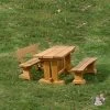 Sitzgruppe Aus Holz Für Kinder - Gartentisch Und Bänke - Sitzgarnitur Little Lancelot