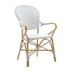 Stapelbarer Gartenstuhl Mit Armlehnen Und Dot Muster - Gartensessel Karina