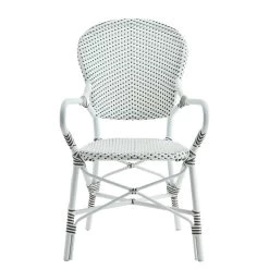 Stapelbarer Gartenstuhl Mit Armlehnen Und Dot Muster In Weiß - Gartensessel Karina -Gartenwelt Geschaft stapelbarer gartenstuhl mit armlehnen und dot muster in weiss gartensessel karina3