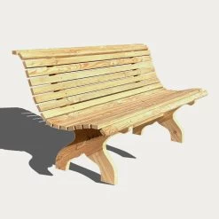 Stilvolle Gartenbank Aus Lärchenholz Mit Rückenlehne - Banca Solido