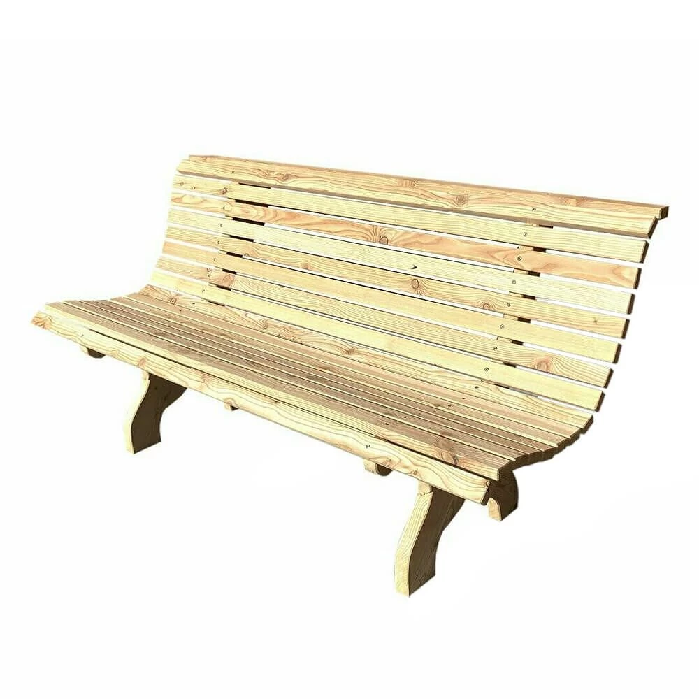 Stilvolle Gartenbank Aus Lärchenholz Mit Rückenlehne - Banca Solido 2 Stilvolle Gartenbank Aus Lärchenholz Mit Rückenlehne - Banca Solido – Bild 2