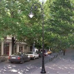 Straßenlaterne Aus Gusseisen Mit Schirmlampe - Hoch - Bente