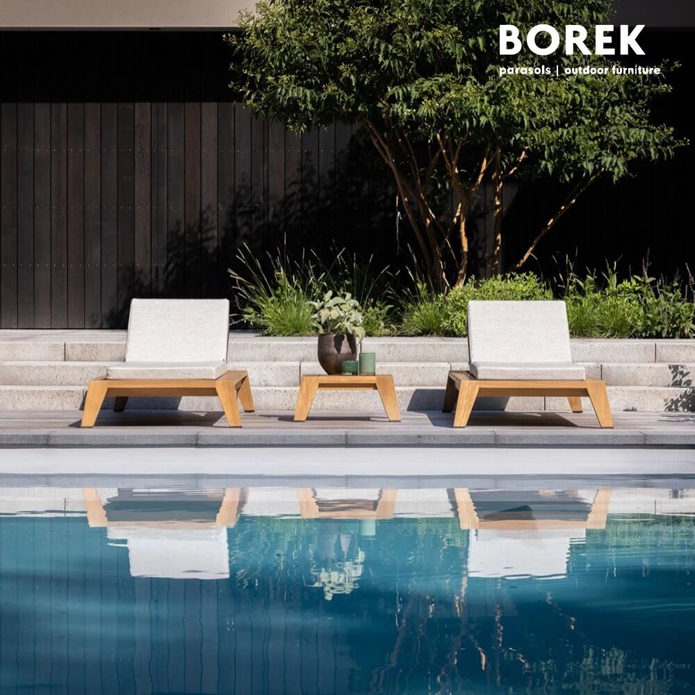 Teak Loungesessel Für Den Garten Mit Polster Und Rollen Von Borek - Hybrid Loungechair 4 Teak Loungesessel Für Den Garten Mit Polster Und Rollen Von Borek - Hybrid Loungechair – Bild 4