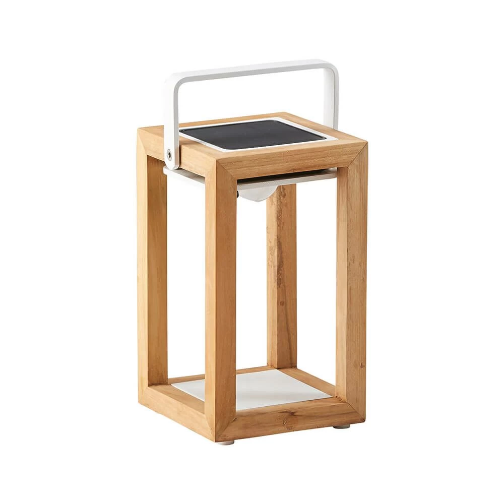 Teakholz/Alu Solarleuchte In Weiß Mit USB - Solarleuchte Lima Holz 1 Teakholz/Alu Solarleuchte In Weiß Mit USB - Solarleuchte Lima Holz